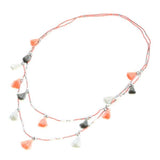 Long Double Strand Tassel Necklace - Flamingo Boutique