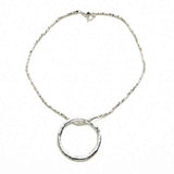 Open Ring Necklace In Silver Plate