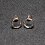 silver disk earring