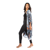 Grey Hippie Tie Dye  Kimono - LS6202